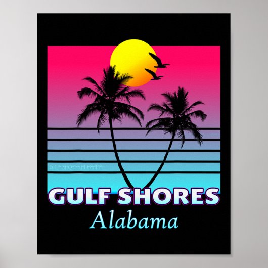 Golfküste Alabama Urlaub Geschenk Poster (Vorne)