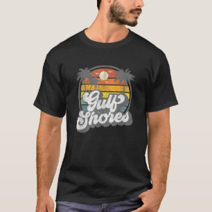Golfküste Alabama Urlaub Palm Tree Retro Strand T-Shirt