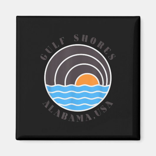 Golfküste Alabama Usa Waves Magnet (Vorne)