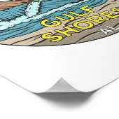 Golfküste Alabama Vintag Poster (Ecke)