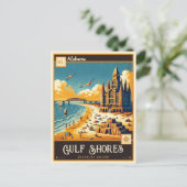 Golfküste, Alabama | VINTAG Postkarte (Stehend Vorderseite)
