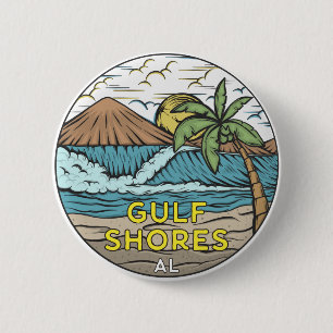 Golfküste Alabama Vintage Button