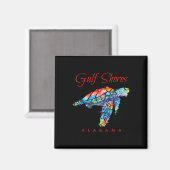 Golfküste Alabama Wasserfarbenschildkröte Magnet (Vorderseite/Rückseite)