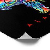 Golfküste Alabama Wasserfarbenschildkröte Poster (Ecke)