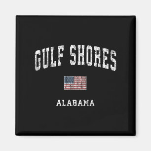 Golfküste Alabyma Al Vintag American Flag Sport Magnet