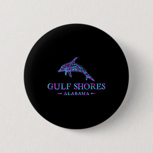 Golfküste Alabyma Retro Dolphin Boys Girls Toddl Button