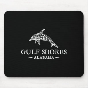 Golfküste Alabyma Retro Dolphin Urlaub Mousepad