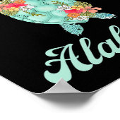 Golfküste Alabyma Sea Turtle Family Vacation Mat Poster (Ecke)