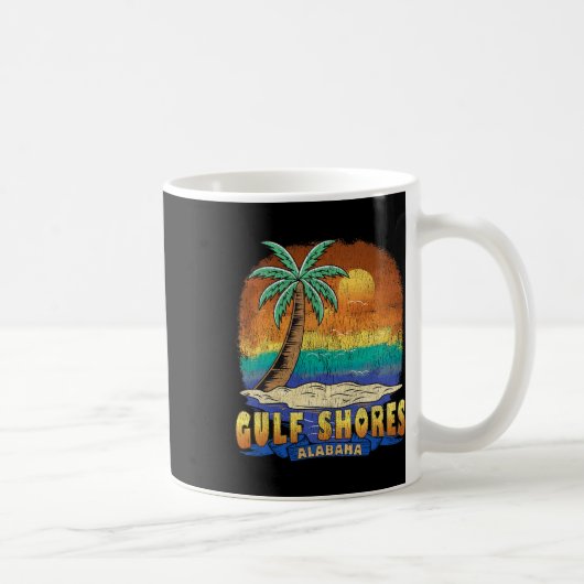 Golfküste Alabyma Vintag Distressed Souvenir Kaffeetasse (Rechts)