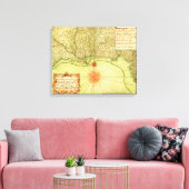 Golfküste der Vereinigten StaatenPanoramakarte Leinwanddruck (Insitu (Wohnzimmer))