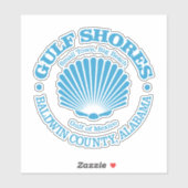 Golfküste (Muschel) Aufkleber (Blatt)