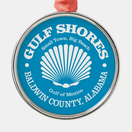 Golfküste (Muschel) Ornament Aus Metall (Vorne)