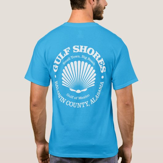 Golfküste (Muschel) T-Shirt (Rückseite)