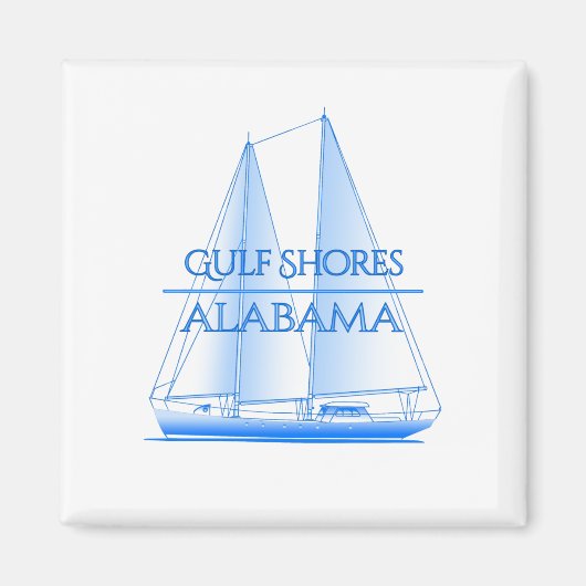 Golfküste Nautical Segelschiff Segler Magnet (Vorne)