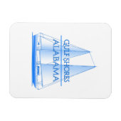 Golfküste Nautical Segelschiff Segler Magnet (Horizontal)