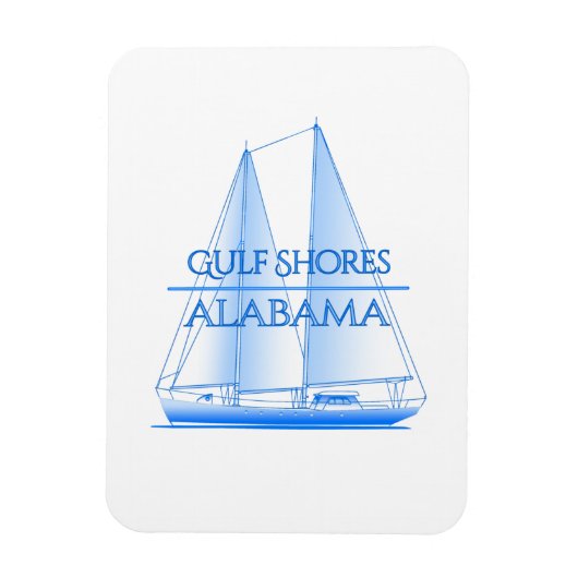 Golfküste Nautical Segelschiff Segler Magnet (Vertikal)