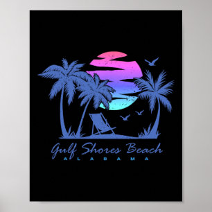 Golfküste Strand Alabama Frühlingsferien Tr Poster