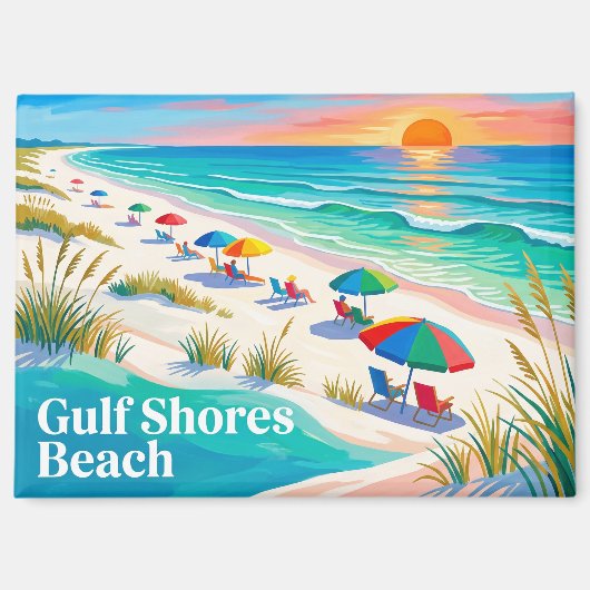Golfküste Strand Alabama Magnet (Vorderseite)