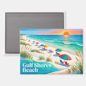 Golfküste Strand Alabama Magnet (Vorderseite/Rückseite)