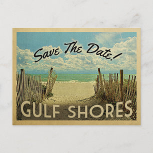 Golfküste Termin vormerken Vintage Strand Nautical Ankündigungspostkarte
