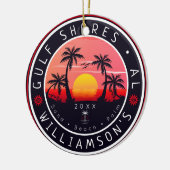 Golfküste USA Retro Sunset Souvenirs 80er Keramik Ornament (Links)