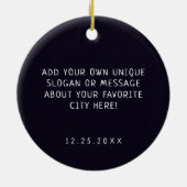 Golfküste USA Retro Sunset Souvenirs 80er Keramik Ornament (Hinten)