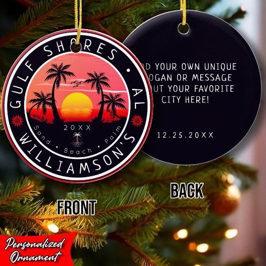 Golfküste USA Retro Sunset Souvenirs 80er Keramik Ornament