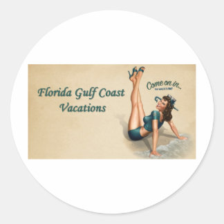 Golfküste von Florida Runder Aufkleber