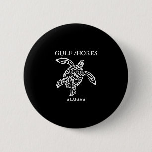 Golfküsten Alama Retro Meeresschildkröte Jungen Mä Button