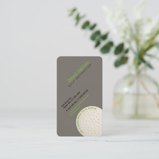 Golflehrer | BERUFLICH Visitenkarte (Stehend Vorderseite)