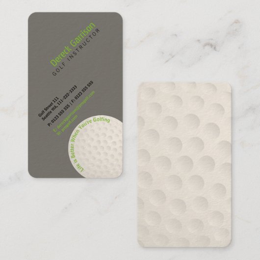 Golflehrer | BERUFLICH Visitenkarte (Vorne/Hinten)