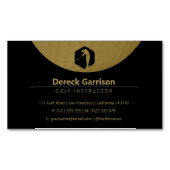 Golflehrer | Berufliche Golfunterricht Gold Magnetische Visitenkarte (Vorderseite)