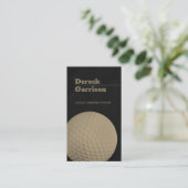 Golflehrer | Berufliche Golfunterricht Gold Visitenkarte (Stehend Vorderseite)