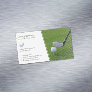 Golflehrer | Beruflicher Lehrer Magnetische Visitenkarte