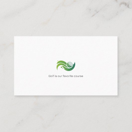 Golflehrer | Beruflicher Lehrer Visitenkarte (Rückseite)