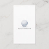 Golflehrer | Beruflicher Lehrer Visitenkarte (Rückseite)