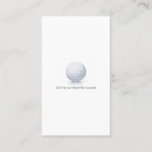 Golflehrer | Beruflicher Lehrer Visitenkarte (Rückseite)