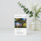 Golflehrer | Beruflicher Lehrer Visitenkarte (Stehend Vorderseite)