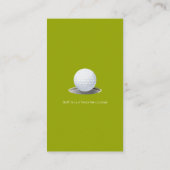 Golflehrer | Beruflicher Lehrer Visitenkarte (Rückseite)