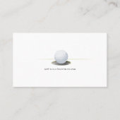 Golflehrer | Beruflicher Lehrer Visitenkarte (Rückseite)