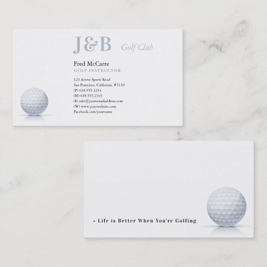 Golflehrer | Bester Club Visitenkarte (Vorne/Hinten)