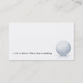 Golflehrer | Bester Club Visitenkarte (Rückseite)