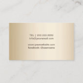 Golflehrer Moderner Goldrand Visitenkarte (Rückseite)