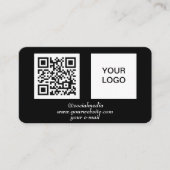 Golflehrer-QR-Code Schwarz Professionell  Visitenkarte (Vorderseite)