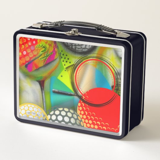 Golfliebhaber Metall Brotdose (Vorderseite)