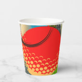 Golfliebhaber Pappbecher (Rückseite)