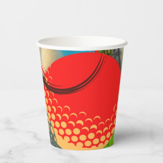 Golfliebhaber Pappbecher (Rückseite)