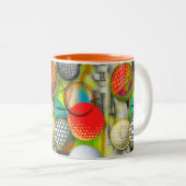 Golfliebhaber Zweifarbige Tasse (VorderseiteRechts)