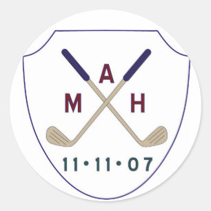 Golflogo Runder Aufkleber