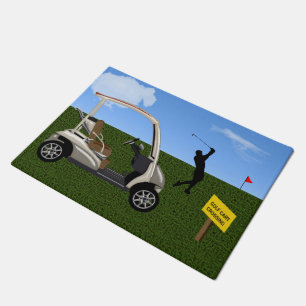 Golfmobil auf der Fahrrinne Fußmatte